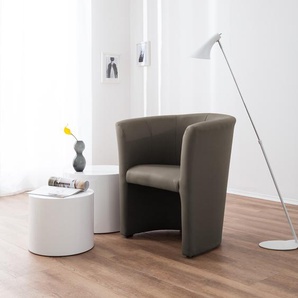 Cocktailsessel Sinclair Braun/Grau/Schlamm Kunstleder Rada 67 x 75 x 59cm