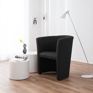 Cocktailsessel Sinclair Schwarz/Schwarz Kunstleder Rada 67 x 75 x 59cm