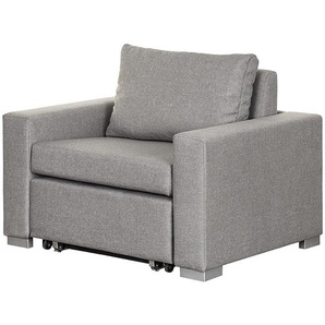 Schlafsessel Basic Grau/Grau Stoff Doran 110 x 90 x 90cm