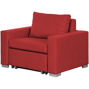 Schlafsessel Basic Rot Stoff Doran 110 x 90 x 90cm