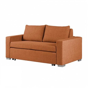 Schlafsofa Basic Orange/Orange Stoff Doran 153cm mit Schlaffunktion Modern