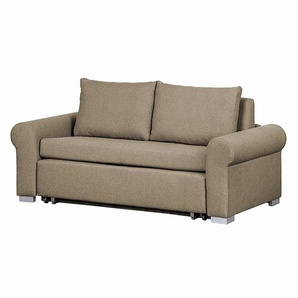 Schlafsofa Basic Country Beige/Beige Stoff Doran 165cm Landhaus