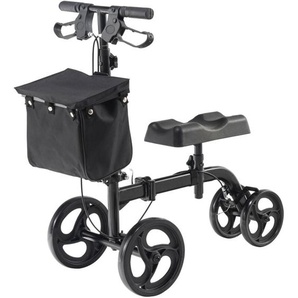 Mophorn - Knieroller zum Zusammenklappen, lenkbarer Gehwagen aus Karbonstahl, höhenverstellbarer Lenker und Kniepolster, solide Räder für jedes