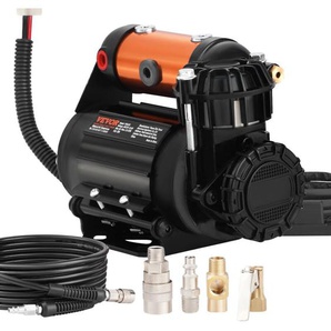 Vevor 12V Auto-Kompressor 150PSI Luftkompressor 3,5CFM(100L/Min) Auto Reifenfüller mit Wärmeschutz Luftpumpe inkl. 3m Netzkabel und 5,5m Luftschlauch