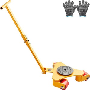 Mophorn - vevor 3T Transportfahrwerk mit Griff 425x335x116mm Transportrollen aus Kohlenstoffstahl Industrieroller mit 3x 360° PU-Räder Roller