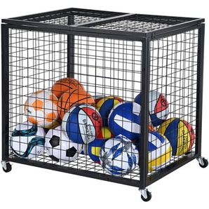 Mophorn - vevor Ballwagen Rollwagen 850 x 675 x 825 mm Sportbällen, Abschließbarer Basketballkäfig Ballkäfig, Sportausrüstung für den Innen- und