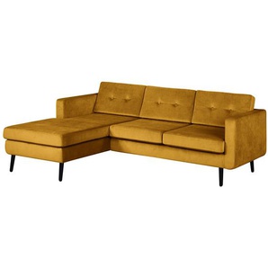 Mørteens Ecksofa Croom Senfgelb Samt 211x84x154 cm