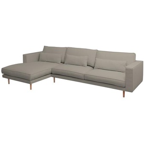 Ecksofa Lacona Strukturstoff Grau/Rauchgrau Webstoff 321 x 70 x 172cm Longchair davorstehend links Skandi