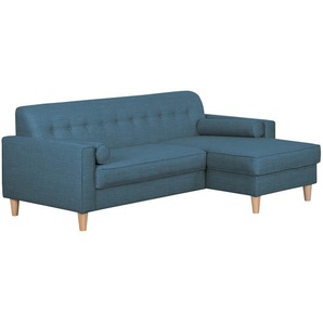 Mørteens Ecksofa Viona I Jeansblau Webstoff 202x79x135 cm