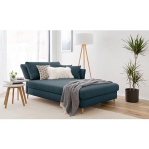Recamiere Hillarys II Blau/Grau/Blaugrau Webstoff 110cm Ausrichtung links Skandi
