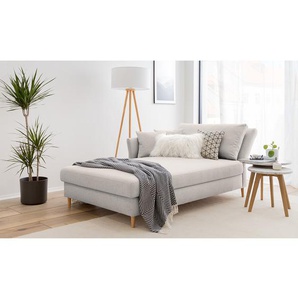 Recamiere Hillarys II Grau/Platin Webstoff 110cm Ausrichtung rechts Skandi