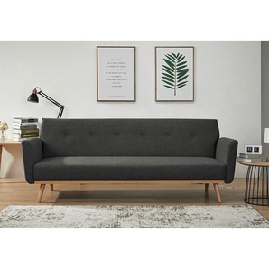 Schlafsofa Posen Grau/Anthrazit Filz Blix 212 x 79 x 85cm Skandi
