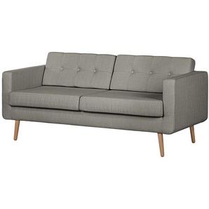 Sofa I 3-Sitzer Grau/Fango Webstoff Polia 184 x 84 x 81cm Skandi