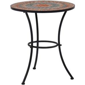 Mosaik-Bistrotisch Orange/Grau 60 cm Keramik Vidaxl