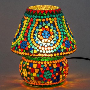 Mosaik-Tischlampe im indischen Stil, 25,5 cm