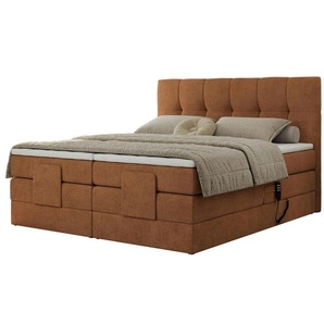 Motor Boxspringbett mit Bettkasten - orange - Materialmix - 188 cm - 124 cm | Möbel Kraft