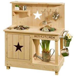 MUDDY BUDDY® Outdoor-Spielküche Adventurer Star Holz, Matschküche, natur, FSC® - schützt Wald - weltweit
