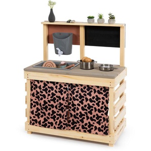 MUDDY BUDDY® Outdoor-Spielküche Big Leo Holz, Polyester, natur - puderrosa, FSC® - schützt Wald - weltweit