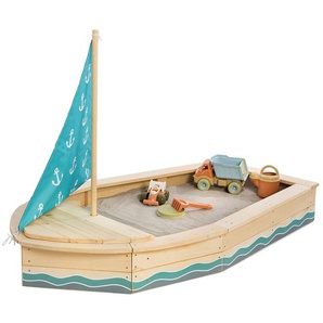 MUDDY BUDDY® Sandkasten Anchor Lover, natur - petrolblau, FSC® - schützt Wald - weltweit