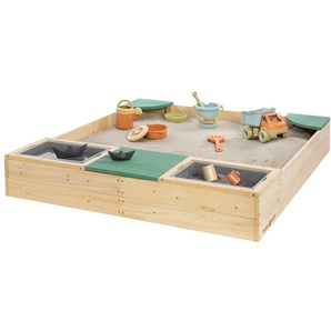 MUDDY BUDDY® Sandkasten Beach Rebel, natur - salbeigrün, FSC® - schützt Wald - weltweit