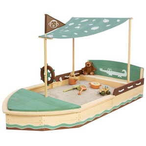 MUDDY BUDDY® Sandkasten Jungle King, natur - salbei - mokka, FSC® - schützt Wald - weltweit