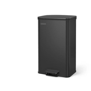 Mülleimer   ¦ schwarz ¦ Metall ¦ Maße (cm): B: 34,8 H: 55,7