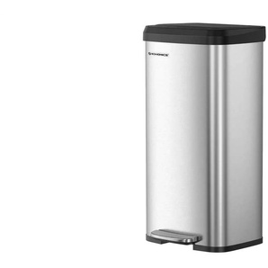 Mülleimer   ¦ silber ¦ Metall,Kunststoff ¦ Maße (cm): B: 40,4 H: 77