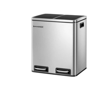 Mülleimer   ¦ silber ¦ Metall,Kunststoff ¦ Maße (cm): B: 41 H: 47