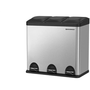 Mülleimer   ¦ silber ¦ Metall,Kunststoff ¦ Maße (cm): B: 60,8 H: 56,8