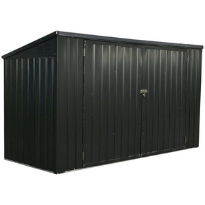 Mülltonnenbox, Dunkelgrau, Metall, 172x131x100 cm, Aufbewahrung & Schutzhüllen