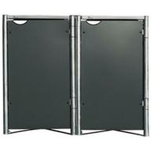 Mülltonnenbox, Grau, Metall, 139.4x115.2x80.7 cm, Aufbewahrung & Schutzhüllen