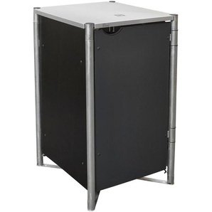 Mülltonnenbox, Grau, Metall, 69.7x115.2x80.7 cm, Aufbewahrung & Schutzhüllen