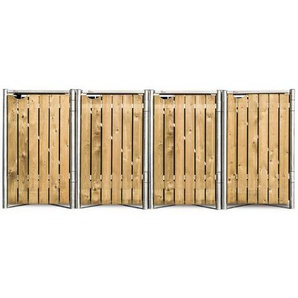 Mülltonnenbox , Natur , Holz , Fichte , 279x115x81 cm , Aufbewahrung & Schutzhüllen