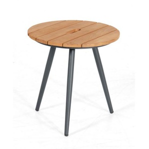 Müsing Beistelltisch Gala 44 cm Teakholz mit Aluminium