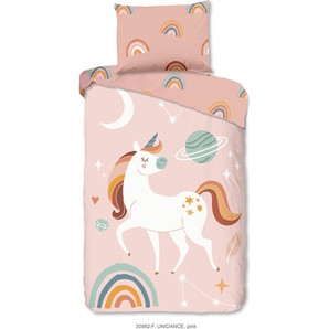Muller Textil Good Morning Kinder Bettwäsche mit Einhorn- 140x200 cm- 100% Baumwolle