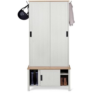 Multifunktionale Garderobe  - schwarz - Holz -