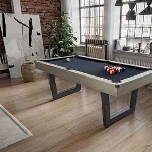 Multifunktionstisch - Billard & Tischtennis - 213,4 x 111,8 x 78,5 cm - Holzfarben hell & Schwarz - MELIAN