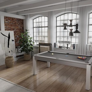 Multifunktionstisch Billard & Tischtennis - 213 x 112 x 81,5 cm - Grau - BALTHAZAR