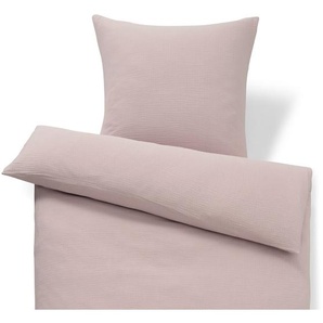 Musselin-Bettwäsche, rosé, Normalgröße