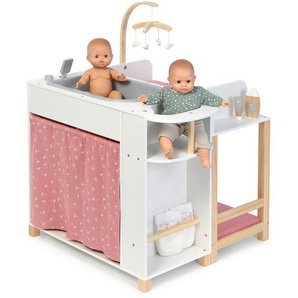Musterkind Puppenwickelkommode Viola, Natur, Weiß, Altrosa, Holz, Textil, Holzwerkstoff, 60x87x70 cm, EN 71, CE, Spielzeug, Kinderspielzeug, Puppen &