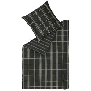 Musterring Satin Wende-Bettwäsche Square - schwarz - Materialmix - 135 cm | Möbel Kraft