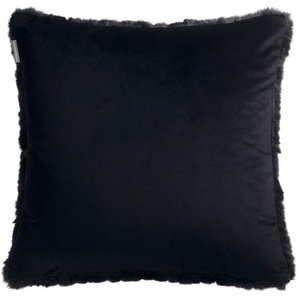 Dekokissen MUSTERRING Furry Dekokissen_Sitzkissen_Kissenhüllen Gr. B/L: 45 cm x 45 cm, 1 St., Polyester, schwarz (smoke, anthrazit, schwarz, unifarben) Dekokissen uni
