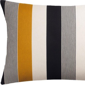 Dekokissen MUSTERRING Stripe Dekokissen_Sitzkissen_Kissenhüllen Gr. B/L: 40 cm x 60 cm, 1 St., Baumwolle-Polyester, bunt (hellgelb, sonnengelb, gelb, gestreift) Dekokissen gemustert