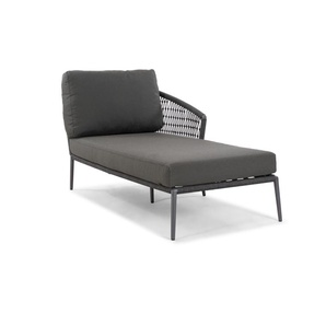 Musterring Ibiza Ottomane Lounge schwarz/grau Aluminium 168x82x75