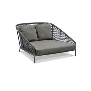 Musterring Ibiza Sonnenbett schwarz/grau Aluminium 149x156x86 cm