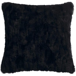 Musterring Kissenhülle Mr-Furry, Schwarz, Textil, Uni, 45x45 cm, hochwertige Qualität, Wohntextilien, Kissen, Kissenbezüge