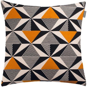 Musterring Kissenhülle Mr-Prism, Gelb, Schwarz, Weiß, Textil, Graphik, 45 cm, hochwertige Qualität, Wohntextilien, Kissen, Kissenbezüge