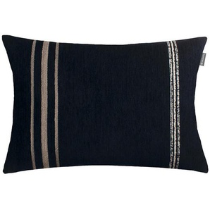 Musterring Kissenhülle Mr-Square, Schwarz, Weiß, Textil, Streifen, 40 cm, hochwertige Qualität, Wohntextilien, Kissen, Kissenbezüge