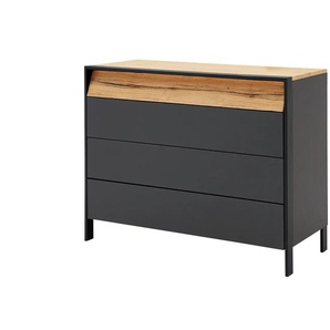 Musterring Kommode Joline - schwarz - Materialmix - 115,2 cm - 91 cm - cm 49,0 | Möbel Kraft