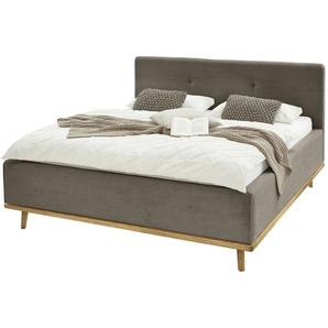 Musterring Polsterbett mit Bettkasten Delphi Cord ¦ grau ¦ Maße (cm): B: 178 H: 118